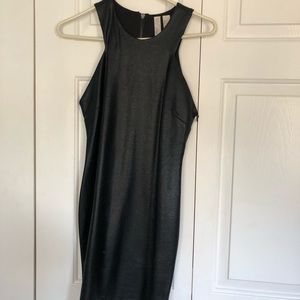 Faux leather bodycon dress